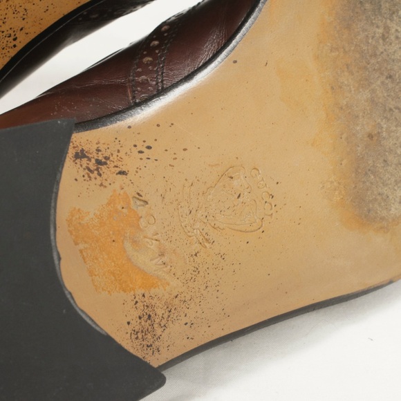 Vintage 70s Gucci Burgundy Brown Brogue Tassel Loafer Slip On Leather Shoes - Picture 10 of 10